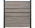 Zaun Hauptelement GroJa Solid Grande Premium inkl. Zierleisten Stecksystem ohne