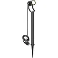 ledscom.de Gartenstrahler SHINGA mit Erdspieß und 40 cm Sockel für außen, IP65, Stecker, schwarz, 1x GU10 max. 15W
