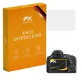 atFoliX Panzerfolie kompatibel mit Nikon D5600 Schutzfolie, entspiegelnde und stoßdämpfende FX Folie (3X)