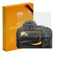 atFoliX 3x Panzerfolie für Nikon D5600 Schutzfolie matt&stoßfest Folie