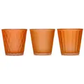 3er Pack Teelichtgläser LUMIERE H. 7,5cm D. 7,5cm orange Glas Sandra Rich