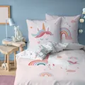 Bettwäsche Einhorn 135x200 + 80x80 cm (Unicorn)