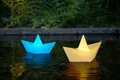 LED Solar Schiffchen Papierschiffchen Origami Stil RGBW Solarleuchte Solarlampe
