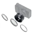 JJC Metall Objektiv Filter Adapter Ring für RICOH GR IIIx GR IIIx HDF GR3x Kamera mit GT-2 Tele Konvertierungsobjektiv, Ersatz für RICOH GA-2 Objektivadapter