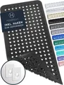 Homerella Badematte rutschfest Hautsensitiv 88x39cm, INKL. AUFHÄNGUNG, Antirutschmatte Badewanne BPA frei, Duschmatte schimmelresistent & maschinenwaschbar
