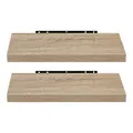 EUGAD Wandregal Wandboard 2er Set Hängeregal Holz Board Modern Eiche Gelb 50x22,9x3,8cm 0115QJ-2