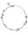 Purelei Alohi Heart Armband (Silber) – Zweireihiges Herz Damen Armband – Aus hochwertigem, langlebigem Edelstahl – Verstellbare Länge 16-19 cm – Hawaiianisch inspiriert & wasserfest