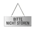 Hängeschild Bitte nicht stören 175 x 65 mm Aluminiumschild Metallkette