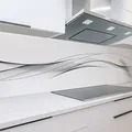 Küchenrückwand Eleganz 60 x 400 cm, robuste ABS-Kunststoff Platte Monolith mit Direktdruck, grau anthrazit weiß - Grau/Hellgrau