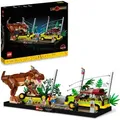 LEGO 76956 Jurassic World Ausbruch des T. Rex, Bausatz für Erwachsene mit 4 Minifiguren, 2 Ford Explorer Modellautos und Dinosaurier-Figur - Schwarz