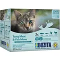 Bozita Katzen-Nassfutter Pouch Multibox Fisch & Fleisch in Sauce 12 x 85 g