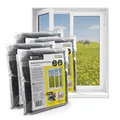 EASYmaxx Fliegengitter Fenster | Moskitonetz, Montage ohne Bohren | zuschneidbarer Insektenschutz Fenster bis 110 x 130 cm | Mückenschutz | Fliegennetz Klettband selbstklebend [4 Stück]