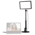 Rollei Lumis Key-Light, LED Videolicht inkl. Tischstativ und Einer Fernbedienung am Kabel. Große Bi-Color Desktop-Leuchte mit 192 dimmbaren LED´s (96 Warmweiss + 96 Kaltweiss)