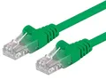 PremiumCord Netzwerkkabel, Ethernet, LAN & Patch Kabel CAT5e, UTP, Schnell flexibel & Robust RJ45 Kabel 1Gbit/S, AWG 26/7, Kupferkabel 100 Prozent Cu, Grün, 1m