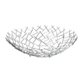 invicta INTERIOR Design Schale STRUCTURE 45cm silber pulverbeschichtetes Metall
