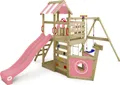 Spielturm Wickey SeaFlyer mit Schaukel und Sandkasten in Hellrosa