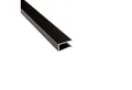 tktrading24 LED-Stripe-Profil G03 LED Premium Glaskantenprofil Schwarz - Kühlendes LED-Profil