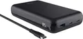 Trust Laro - Powerbank - 20000 mAh - 100 Watt - 5 A - QC 3,0, Power Delivery 3,0 + PPS - 3 Ausgabeanschlussstellen (4 pin USB Type A (QC 3,0), 2 x 24-poliger USB-C (PD)) - auf Kabel: USB-C - Schwarz (25240)