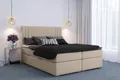 Boxspring Bett Hotel Doppel Beige Textil Luxus Betten Polster Kasten Funktion