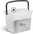 Novaliv Aufbewahrungsbox 30548-1x (1 St), Novaliv Waschmittelbox mit Deckel 4 Liter I Transparent I 23,5 x 18 x
