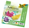 500x Folia Faltblätter 15x15cm 70g/qm 10 Farben Bastelpapier Quadrat