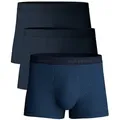CALIDA Boxer Natural Benefit Herren (3-St., 3er-Pack) im 3er-Pack, weicher Elastikbund blau M (50)