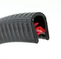 SMI-Kantenschutzprofil KS3-6S für 3-6mm PVC mit Stahleinlage Schwarz selbstklemmend ohne Kleber - Kantenschutz, Kederprofil, Kantenprofil, Kantenschutzleiste für Autotüren, Bleche (1 m)