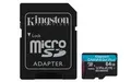 Kingston 64GB microSDXC Canvas Go Plus Gen4 200MB/s A2 U3 V30 Card+ Adapter - Micro SD - Secure Digital (SD)