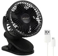 Ruhhy Akku-Ventilator Stehtischventilator Kabelloser Ventilator, 3 Geschwindigkeiten + Wellenmodus für natürliche Brise