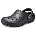 Crocs Unisex Erwachsene Classic Lined Clog Clog, Black/Black, 48/49 EU