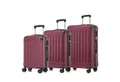 YONSLY Kofferset Premium Reisekoffer TSA-Schloss,YKK-Reißverschluss Hartschalen-Koffer, 4 Rollen, (3 tlg., M-L-XL-Set), Trolley Kabinenkoffer Rollkoffer Suitcase Handgepäck Teleskopstange
