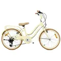 SUN BABY Heart Bike Kinderfahrrad 20 Zoll Mädchen, Fahrrad für Kinder ab 6 Jahre, 6-Gang Shimano, V-Brake, Gepäckträger, Reflektoren Butter Yellow - Gelb