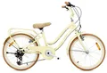sun baby Heart Bike Kinderfahrrad 20 Zoll Mädchen, Fahrrad für Kinder ab 6 Jahre, 6-Gang Shimano, V-Brake, Gepäckträger, Reflektoren (Butter Yellow, 20 Zoll)