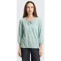 TOM TAILOR 3/4-Arm-Shirt T-Shirt Blusenshirt mit Streifenmuster blau S