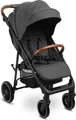 CARETERO ELMA Kinderwagen Buggy mit Liegefunktion Klappbar, 8,5 kg - Dunkelgrau