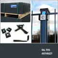 Doppelstabmattenzaun anthrazit 1830 mm x 30 m Gittermatten Profi Zaun SET