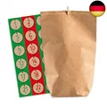 Adventskalender zum Befüllen Nordic Vintage 24 Papiertüten Geschenktüten We