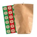 Adventskalender Nordic Vintage zum Befüllen | 24 Papiertüten | Geschenktüten
