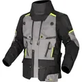 LS2 Apollo wasserdichte Motorrad Textiljacke, schwarz-grau-gelb, Größe 2XL für Männer