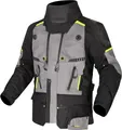 LS2 Motorradjacke Apollo Men wasserdichte Touringjacke 3-Lagen Laminat Schutzklasse AAA, BLACK DARK GREY H-V YELLOW, XXL