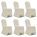 Stuhl Cover Stretch Creme (6 Stücke)