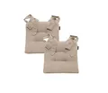 Magma Heimtextil Stuhlkissen Sitzkissen Schleifenband Auflage Polster Stuhl Stuhlauflage Rattanstühle extra dick Esszimmerstühle 2er Set Indoor Outdoor