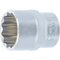 BGS Steckschlüssel Einsatz Zwölfkant Antrieb Innenvierkant 12 5 Mm  1 2 Zoll  SW 24 Mm 10644