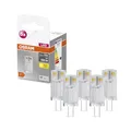 Osram Star PIN LED-Lampe für G4-Sockel, klares Glas,Warmweiß (2700K), 100 Lumen, Ersatz für herkömmliche 10W-Leuchtmittel, nicht dimmbar, 5-er Pack