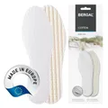 BERGAL COTTON, 1 Paar Barfuß-Sohlen, weich & dünn, 100% Baumwolle + Latexschaum-Polsterung, mit hoher Feuchtigkeitsaufnahme für frische Füße den ganzen Tag, hautfreundlich und waschbar, Gr. 44