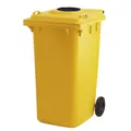 Mülltonne ESE Container mit Glasrosette 240 L Gelb Behälter für Glas