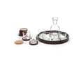 LIITON Gläser-Set LIITON Whisky Gläser Whiskeygläser mit Dekanter Luxus-Set 15-tlg, Material: Glas, Leder