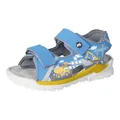 RICOSTA Jungen Riemchensandalen TIBO, Kinder Sandalen, Weite: MITTEL, Sandaletten, Sommersandalen, flach, Sommerschuhe, Adriatic/grau (140), 27 EU