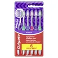 Colgate Zahnbürste ZigZag, mittel, 6 Stück - Vorteilspack, Zahnbürste für Tiefenreinigung