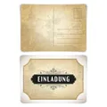 Einladungskarten jeder Anlass 12 Stück Karten Set Vintage Weiß Postkarten